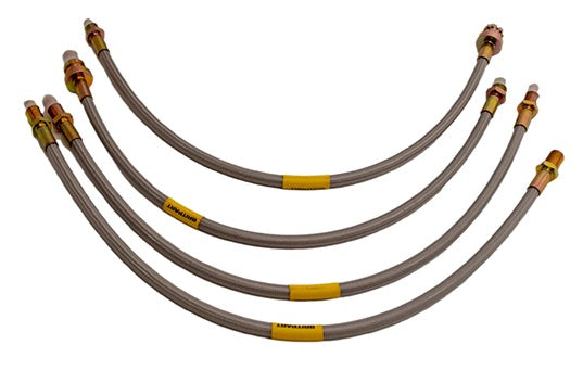 LAND ROVER DEFENDER 1999-2004 BRAIDED BRAKE HOSE KIT NON-ABS DA240140S.