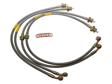 LAND ROVER DISCOVERY 2 +150MM EXTENDED BRAIDED BRAKE HOSE KIT DA2414150S.