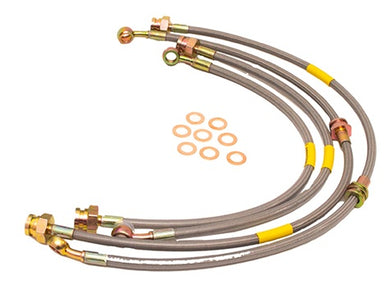 LAND ROVER DISCOVERY 2 STAINLESS STEEL +40MM BRAIDED BRAKE HOSE KIT DA241440S.