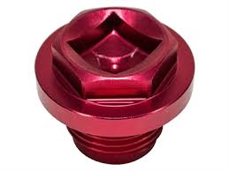LAND ROVER DEFENDER REPLACEMENT FILLER PLUG ALLOY RED-ERR4686RED.