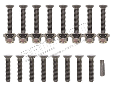 LAND ROVER DEFENDER 90/110/130 STAINLESS STEEL FRONT DOOR BOLT KIT  - DA1132P.