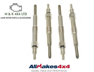 LAND ROVER DISCOVERY 2 & DEFENDER TD5 GLOW PLUGS  SET OF 4 - ERR6066AM.