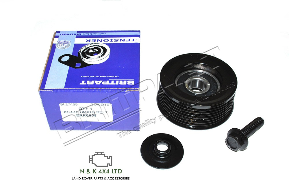 LAND ROVER DEFENDER TD5 & DISCOVERY 2 TD5 DRIVE BELT IDLER PULLEY - ERR6658.